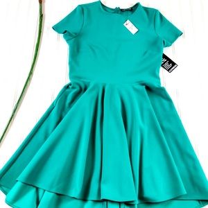 Express hi/low dress in teal